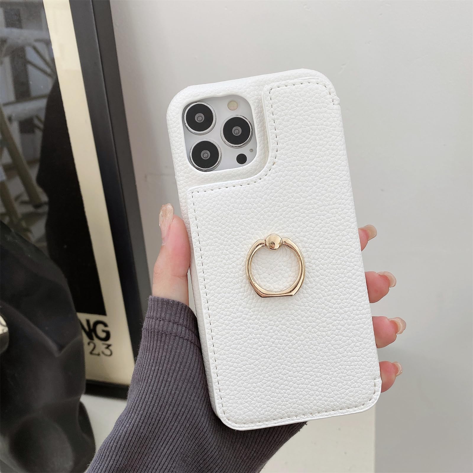 Amazon.co.jp: いphone11 ケース 背面カード収納 リング ミラー付き